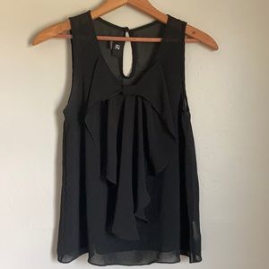 IZ Byer Black Blouse with Bow